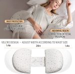 Emachi Pregnancy Pillow for Pregnant Women, Soft Pregnancy Body Pillow, Pillow Used to Support and Relieve Pain or discomfort in The Waist, Abdomen and Buttocks, Detachable Grey. - Image 4